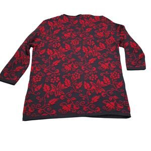 Vintage Cherry Lewis Made In England Women Size 2X Cardigan Wool Blend